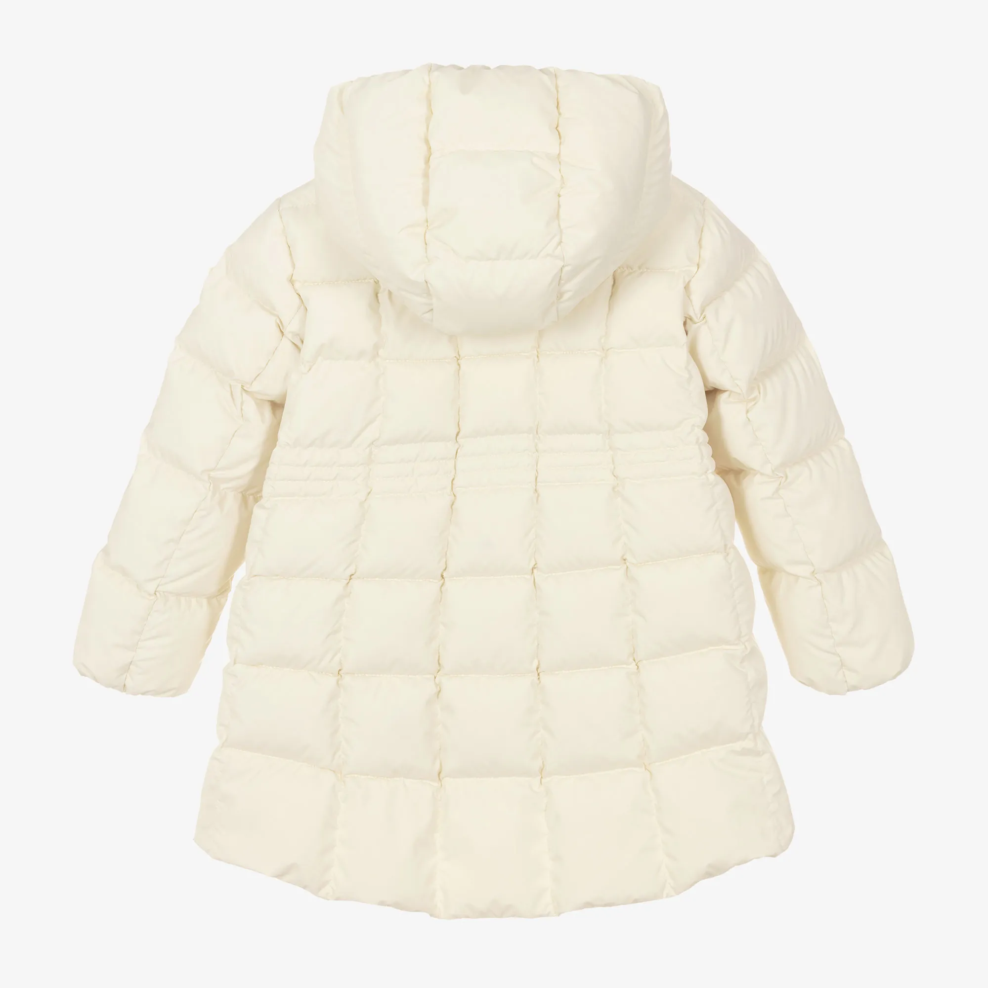 Girls Long Ivory Arina Puffer Parka Coat