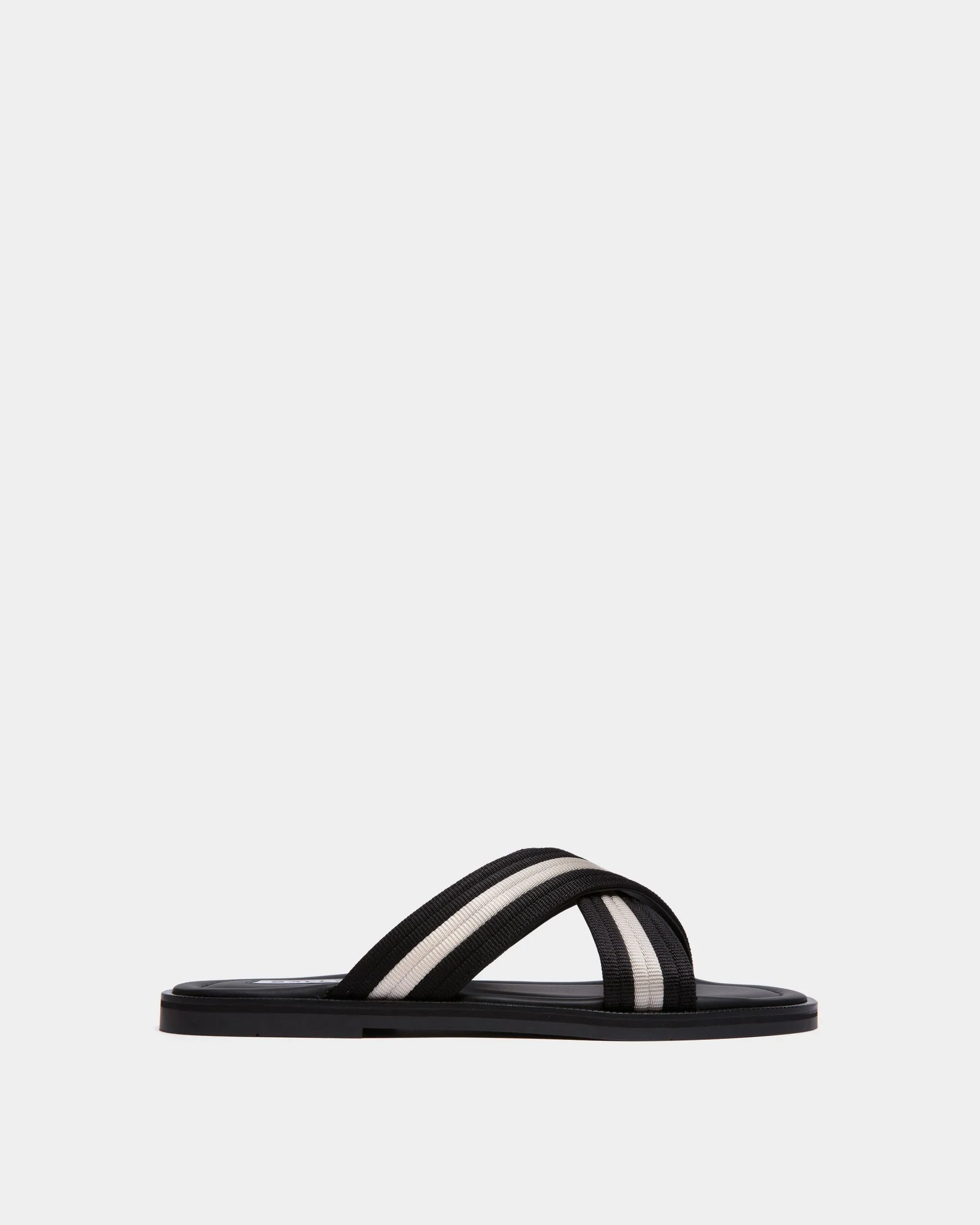 Glide Sandal in Black and White Nylon 