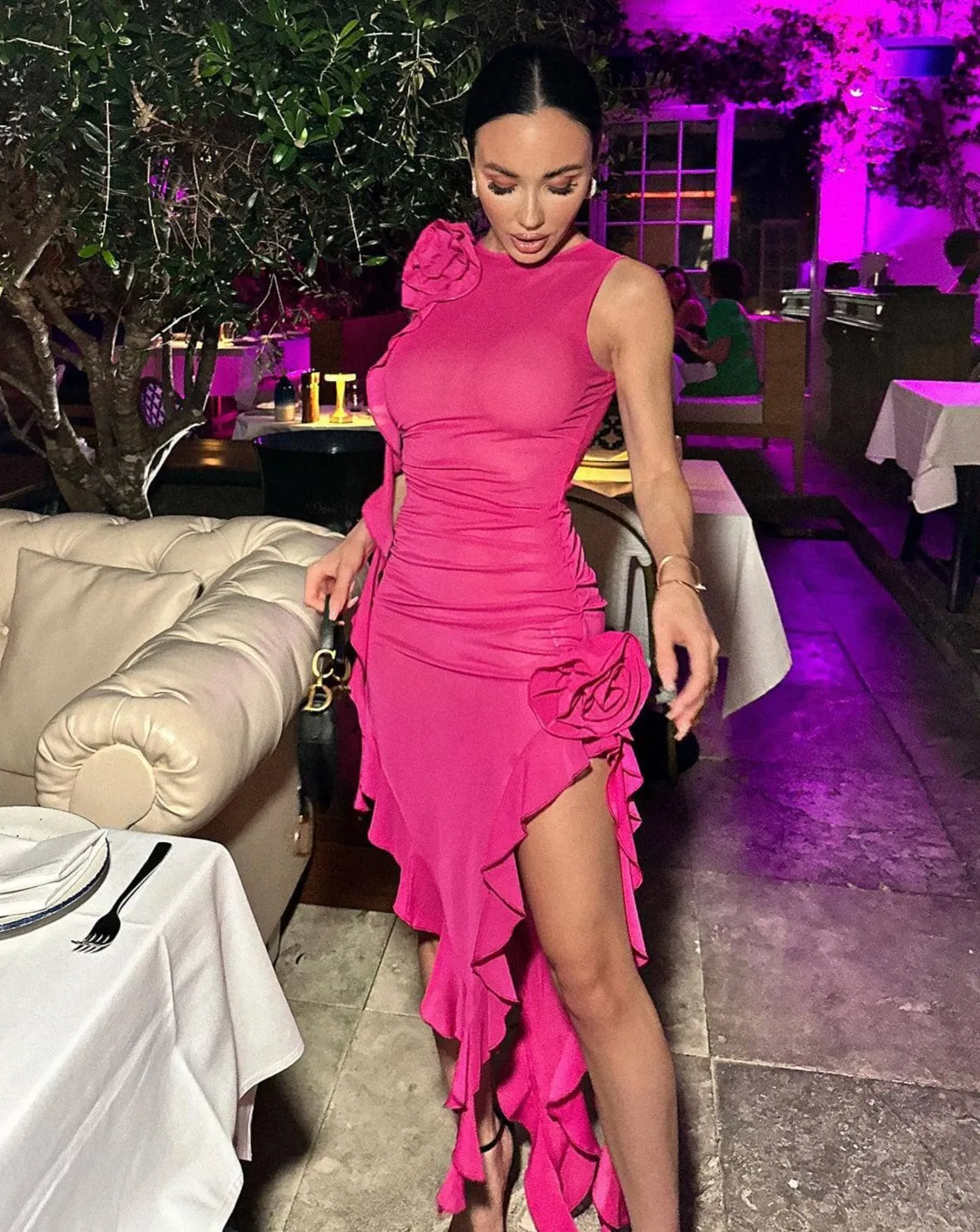 Haia Pink Midi Dress