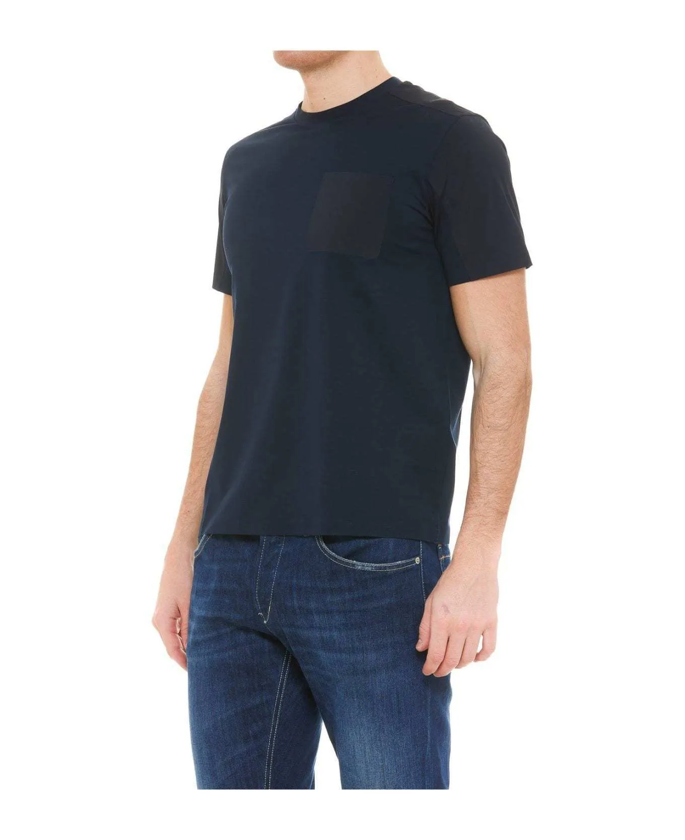 HERNO  |Crew Neck Plain Cotton Short Sleeves Crew Neck T-Shirts