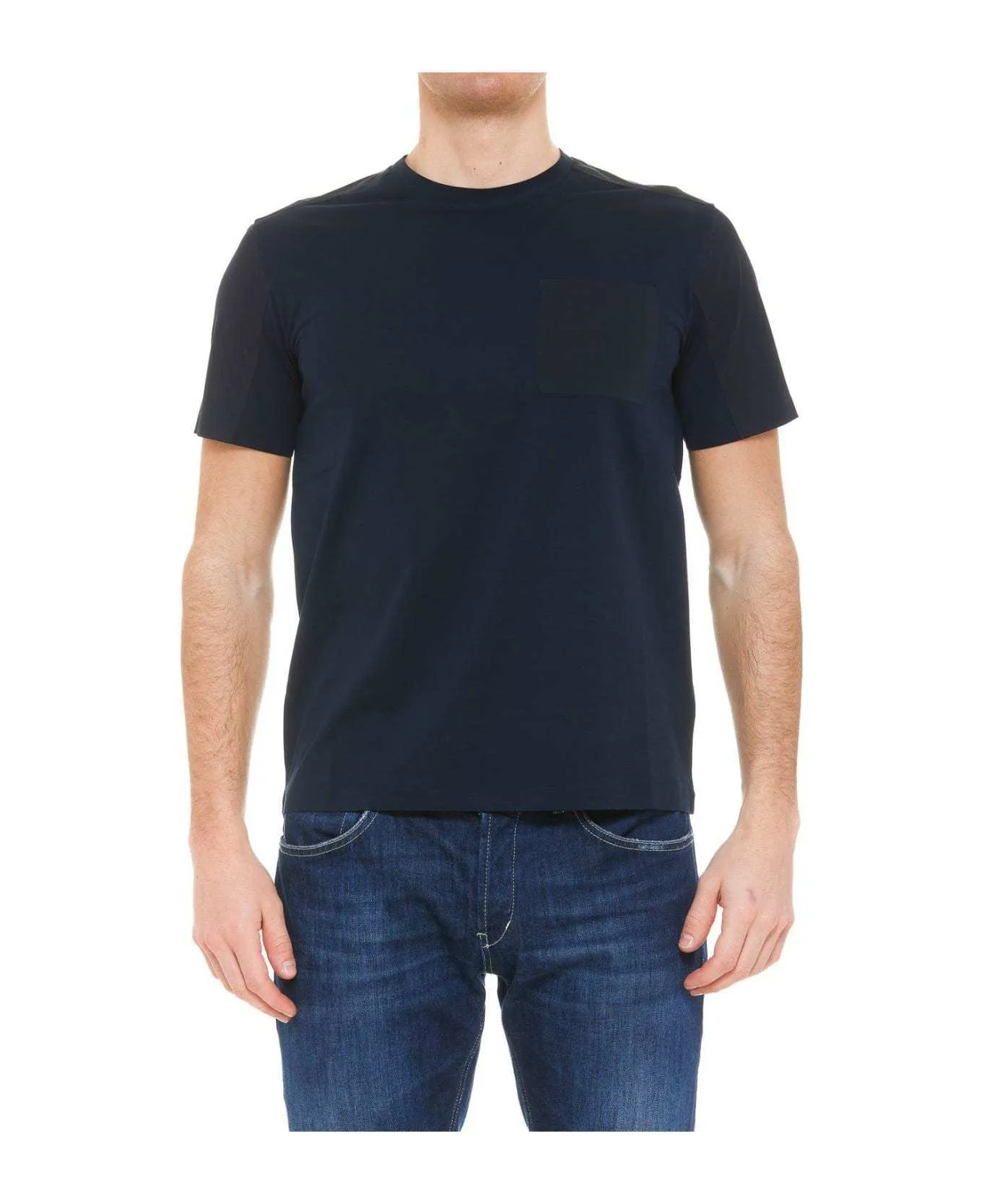 HERNO  |Crew Neck Plain Cotton Short Sleeves Crew Neck T-Shirts