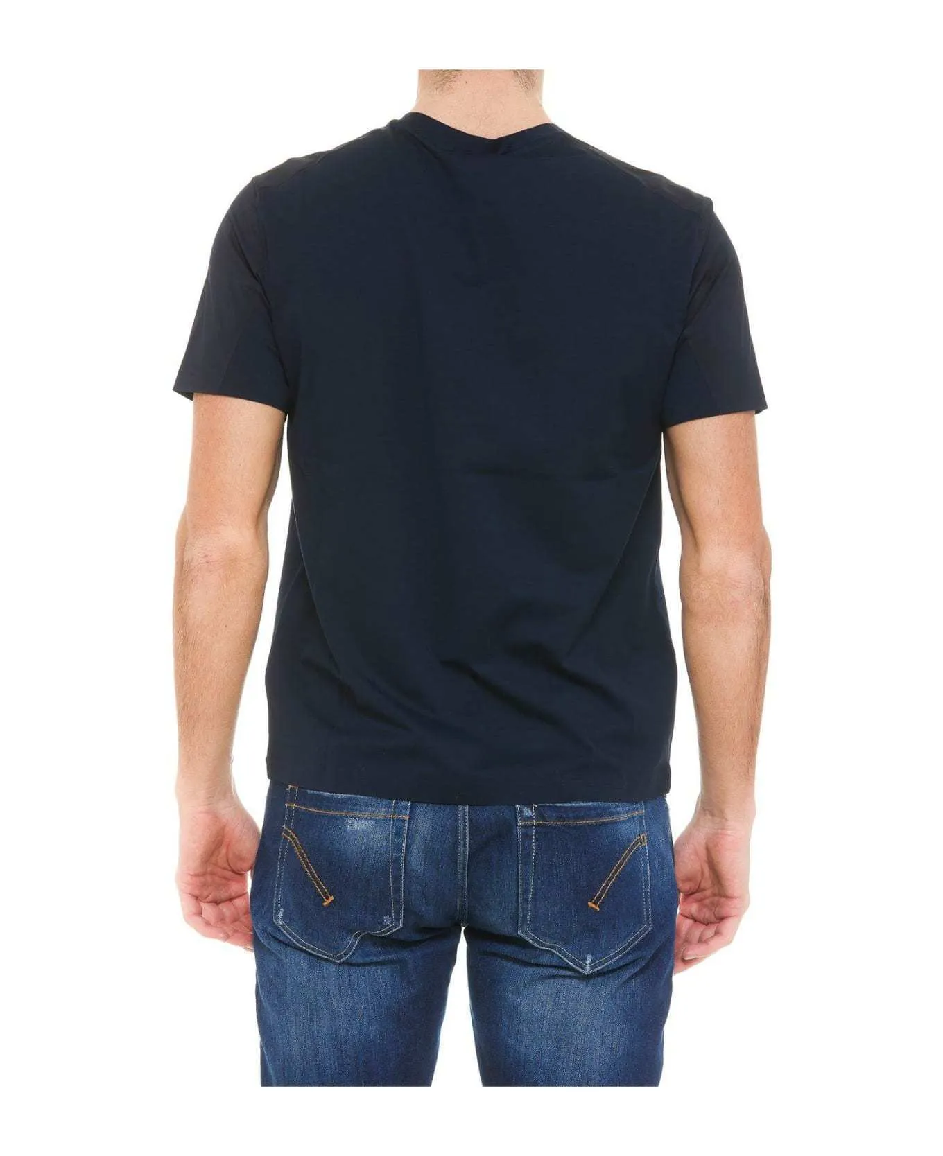 HERNO  |Crew Neck Plain Cotton Short Sleeves Crew Neck T-Shirts