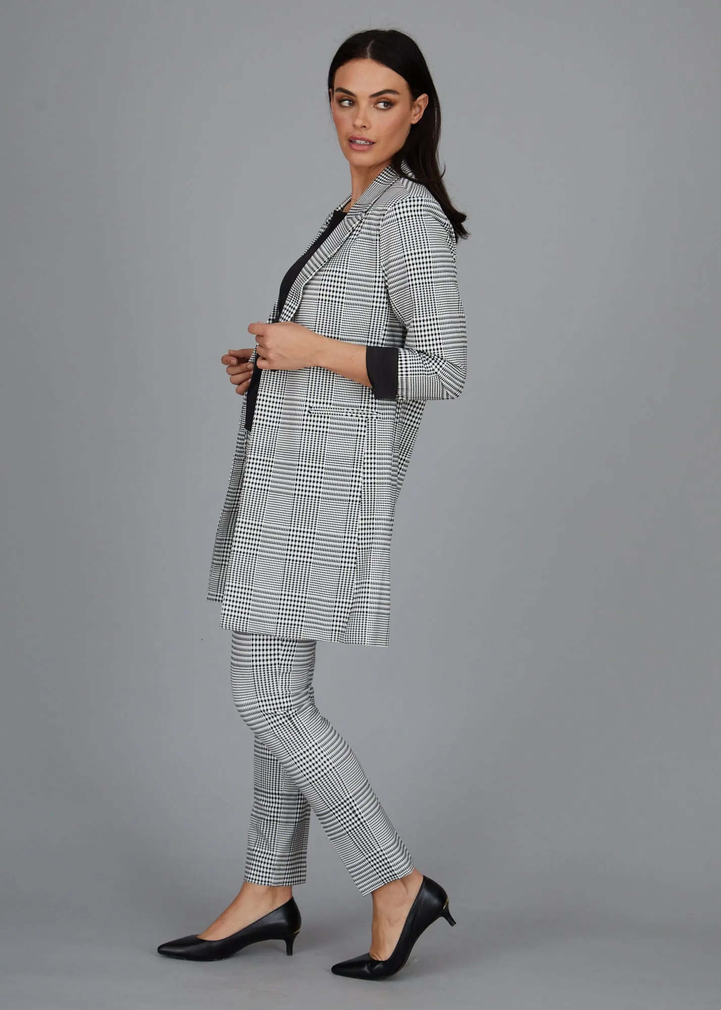 Hudson Car Coat - Madison Ave Plaid - Knit Print FINAL SALE