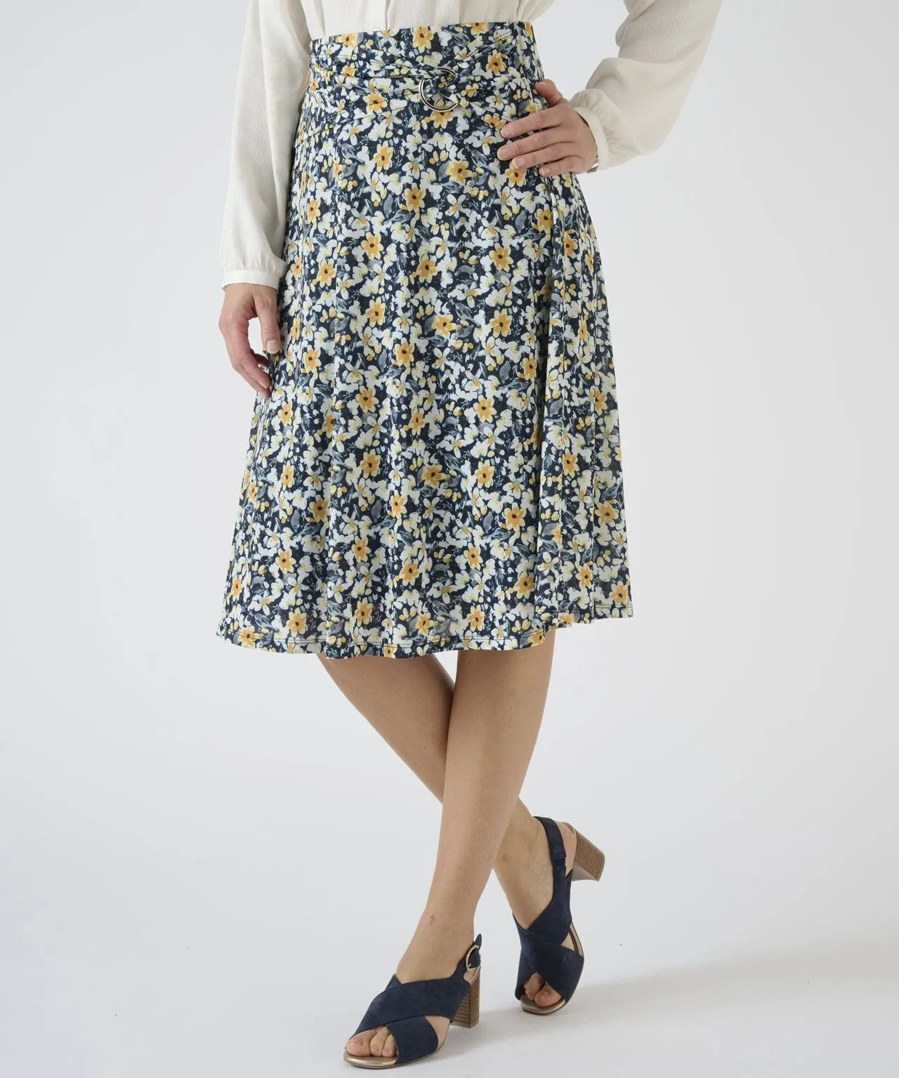 Jersey Floral Skirt