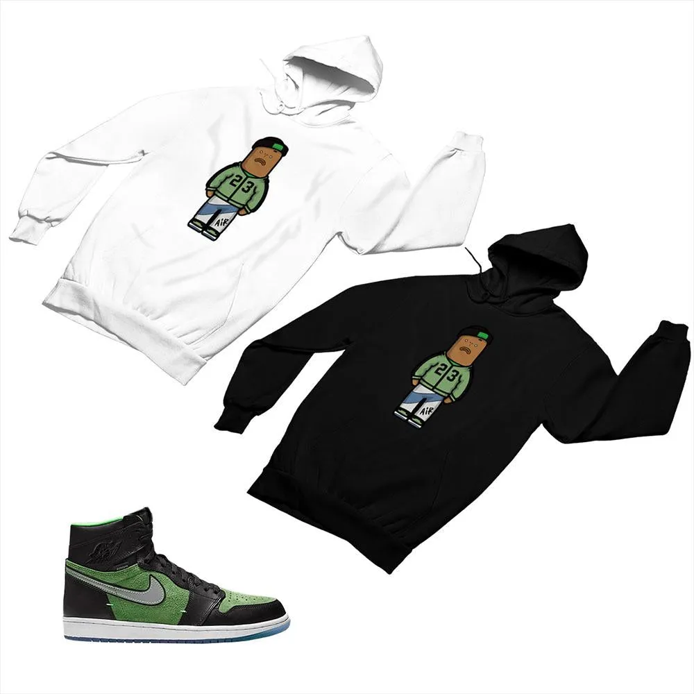 Jordan 1 Black Green Matching Custom Designed Hoodies JD 1-70-7