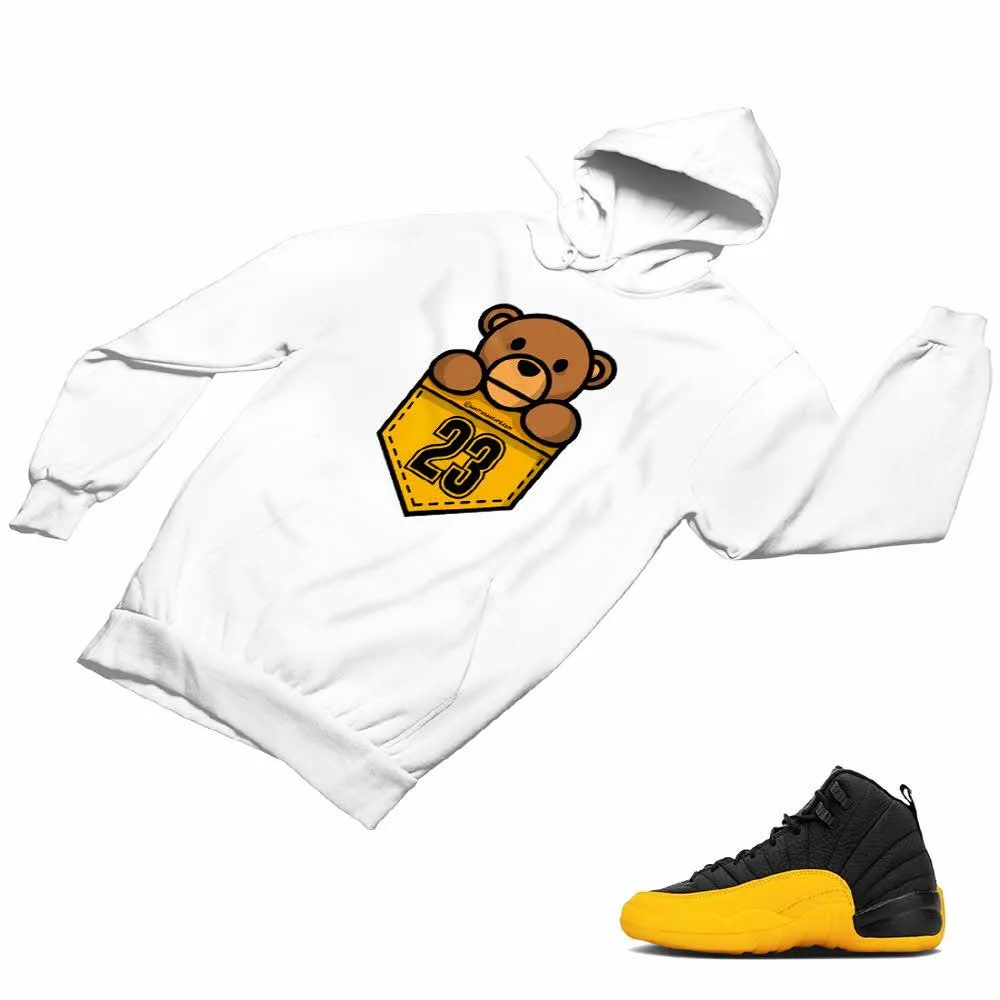 Jordan 12 University Gold Matching Custom Designed Hoodies JD 12-17-18