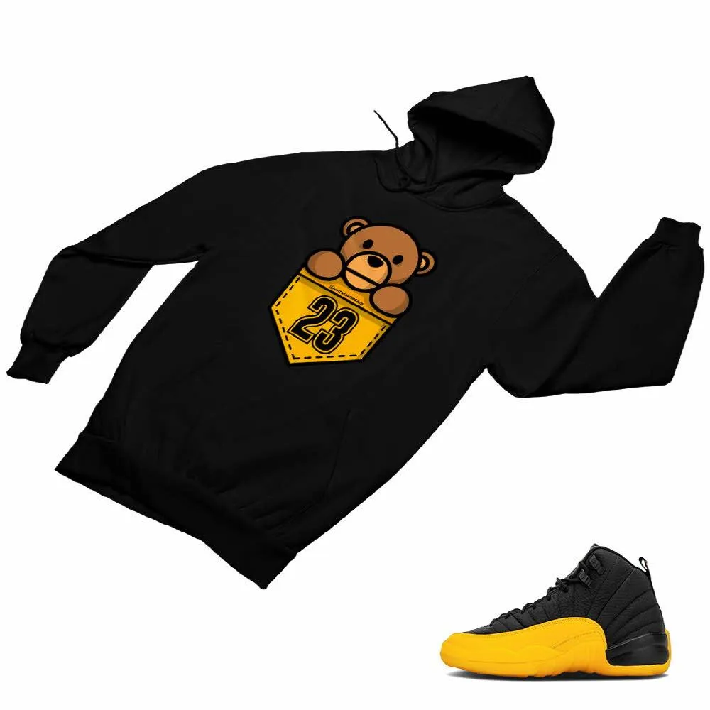 Jordan 12 University Gold Matching Custom Designed Hoodies JD 12-17-18