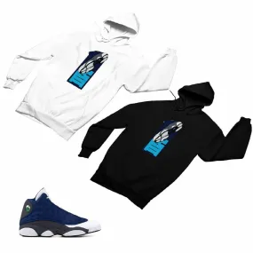 Jordan 13 flint grey Matching Custom Designed Hoodies JD 13-18-1