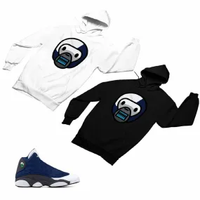 Jordan 13 flint grey Matching Custom Designed Hoodies JD 13-18-8