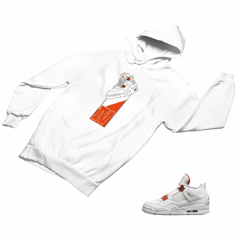 Jordan 4 Orange Matching Custom Designed Hoodies JD 4-23-4