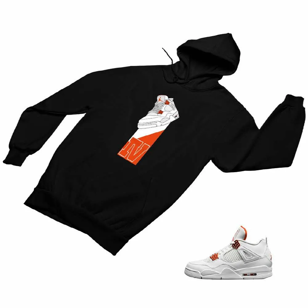 Jordan 4 Orange Matching Custom Designed Hoodies JD 4-23-4