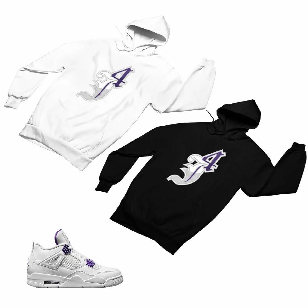 Jordan 4 Purple Matching Custom Designed Hoodies JD 4-23-14