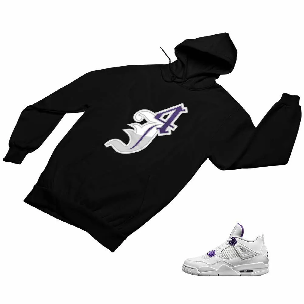 Jordan 4 Purple Matching Custom Designed Hoodies JD 4-23-14