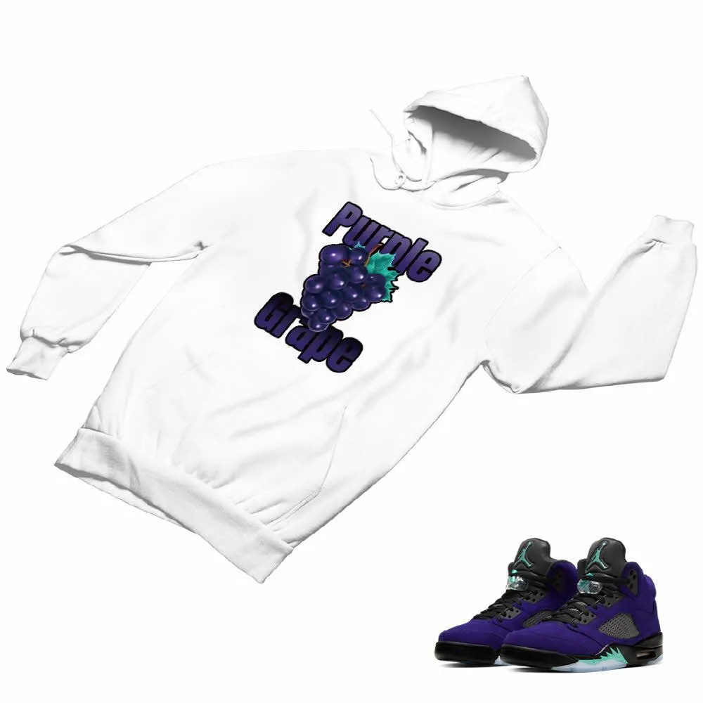 Jordan 5 Alternate Grape Matching Custom Designed Hoodies JD 5-2-8-19