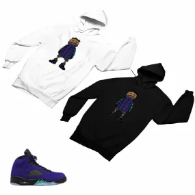 Jordan 5 Alternate Grape Matching Custom Designed Hoodies JD 5-2-8-5