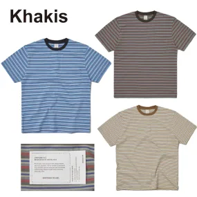 Khakis  |Stripes Unisex Street Style Cotton Short Sleeves T-Shirts