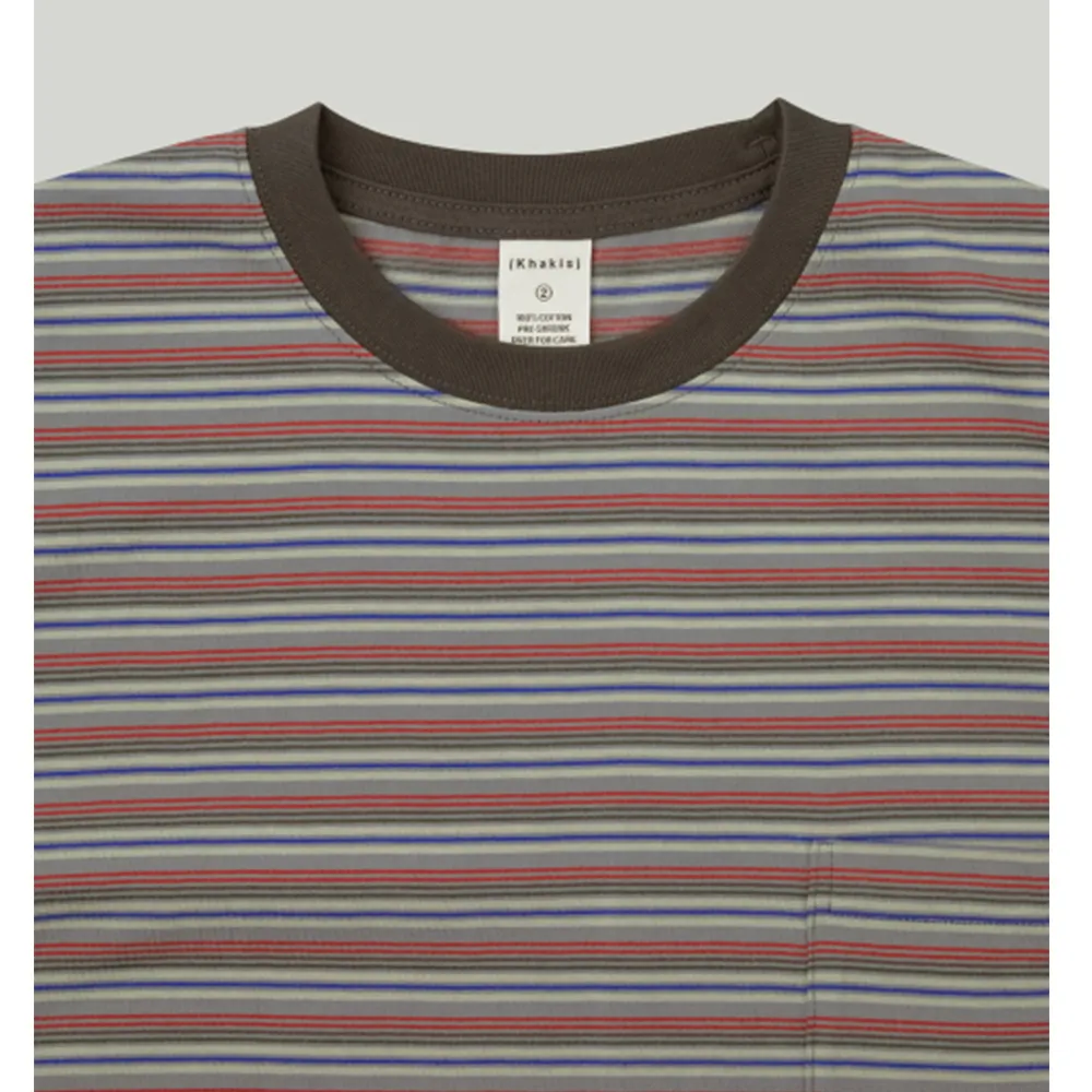 Khakis  |Stripes Unisex Street Style Cotton Short Sleeves T-Shirts