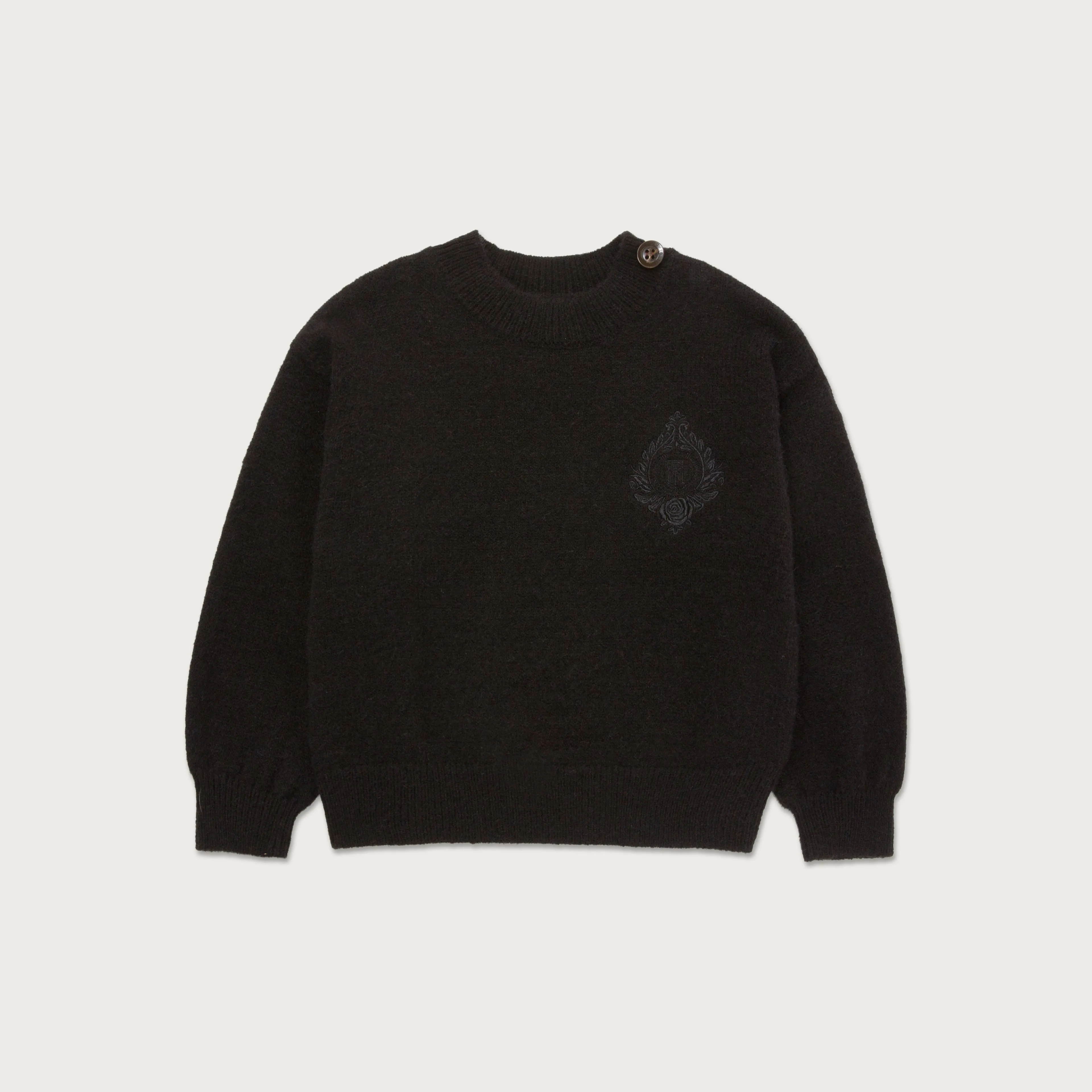 Kids Crew Sweater - Black