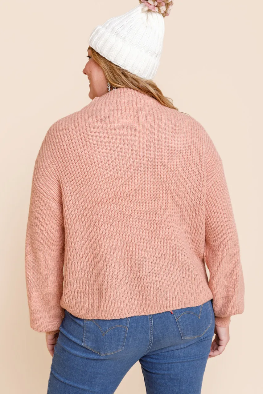 Kori Mock Neck Pointelle Sweater