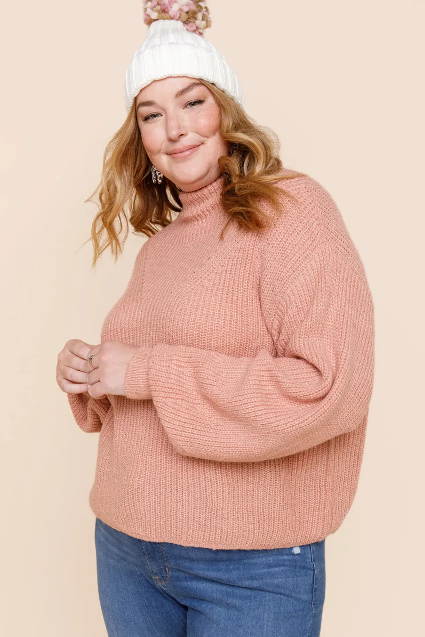 Kori Mock Neck Pointelle Sweater