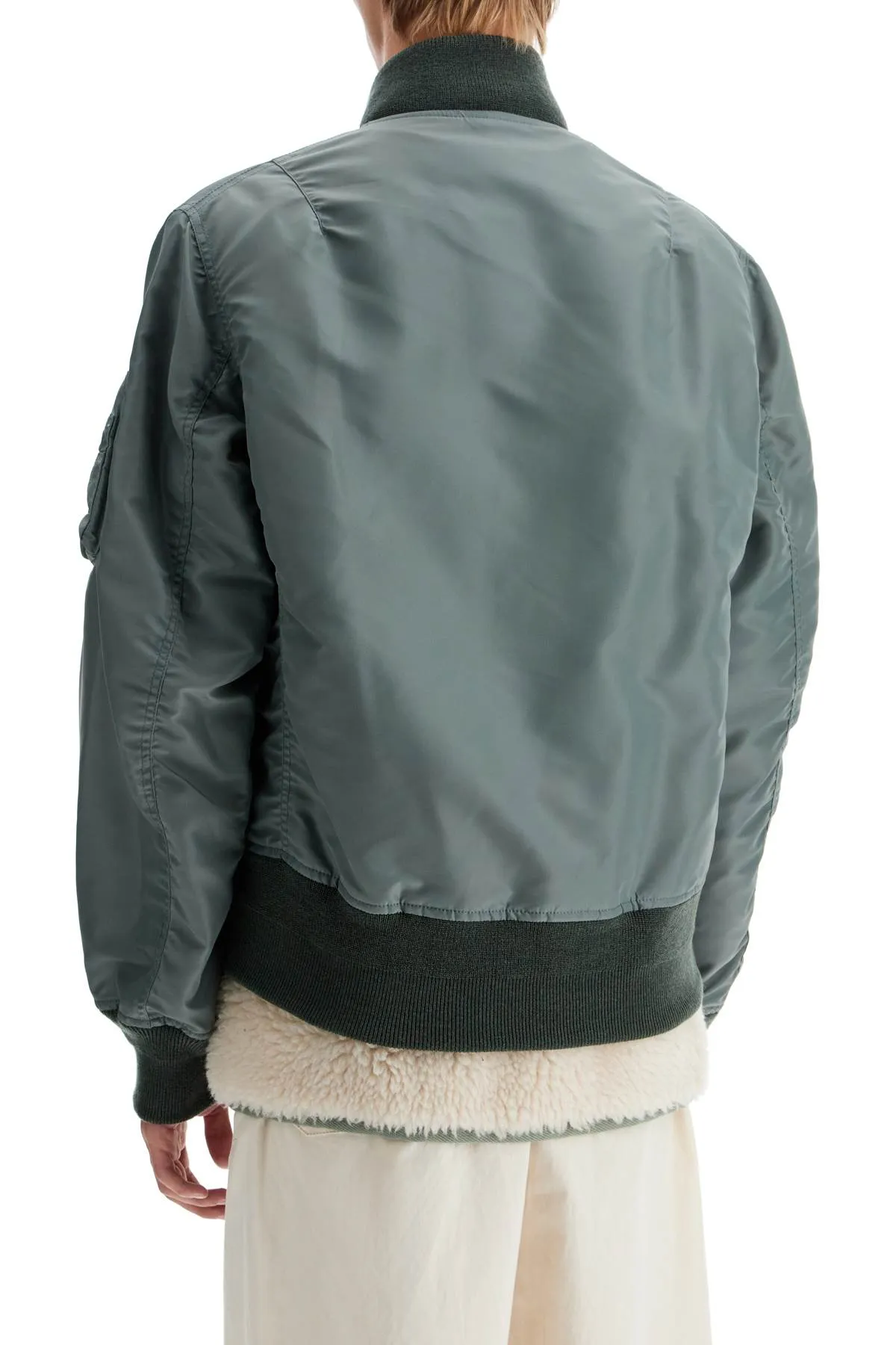 layered hybrid bomber jacket