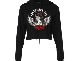 Legendary USA 'Stay True' Womens Cropped Lightweight Hoodie