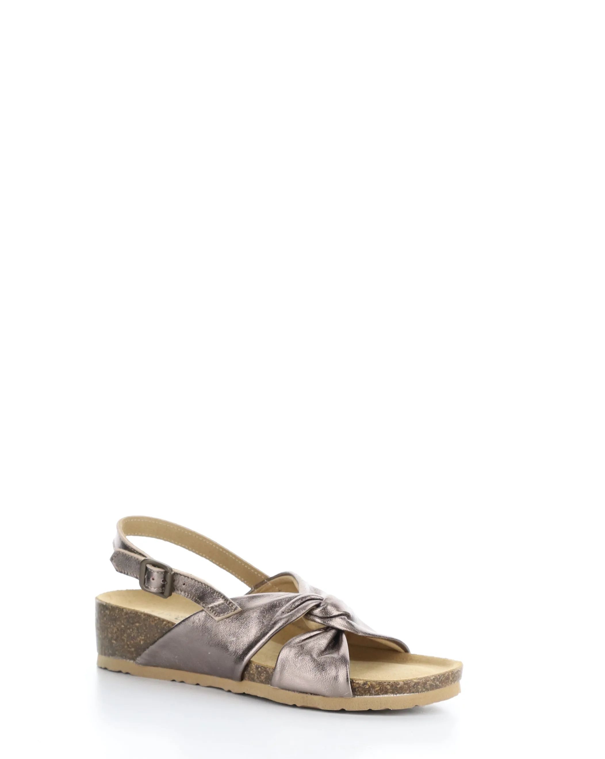 LEOLA Bronze Round Toe Sandals