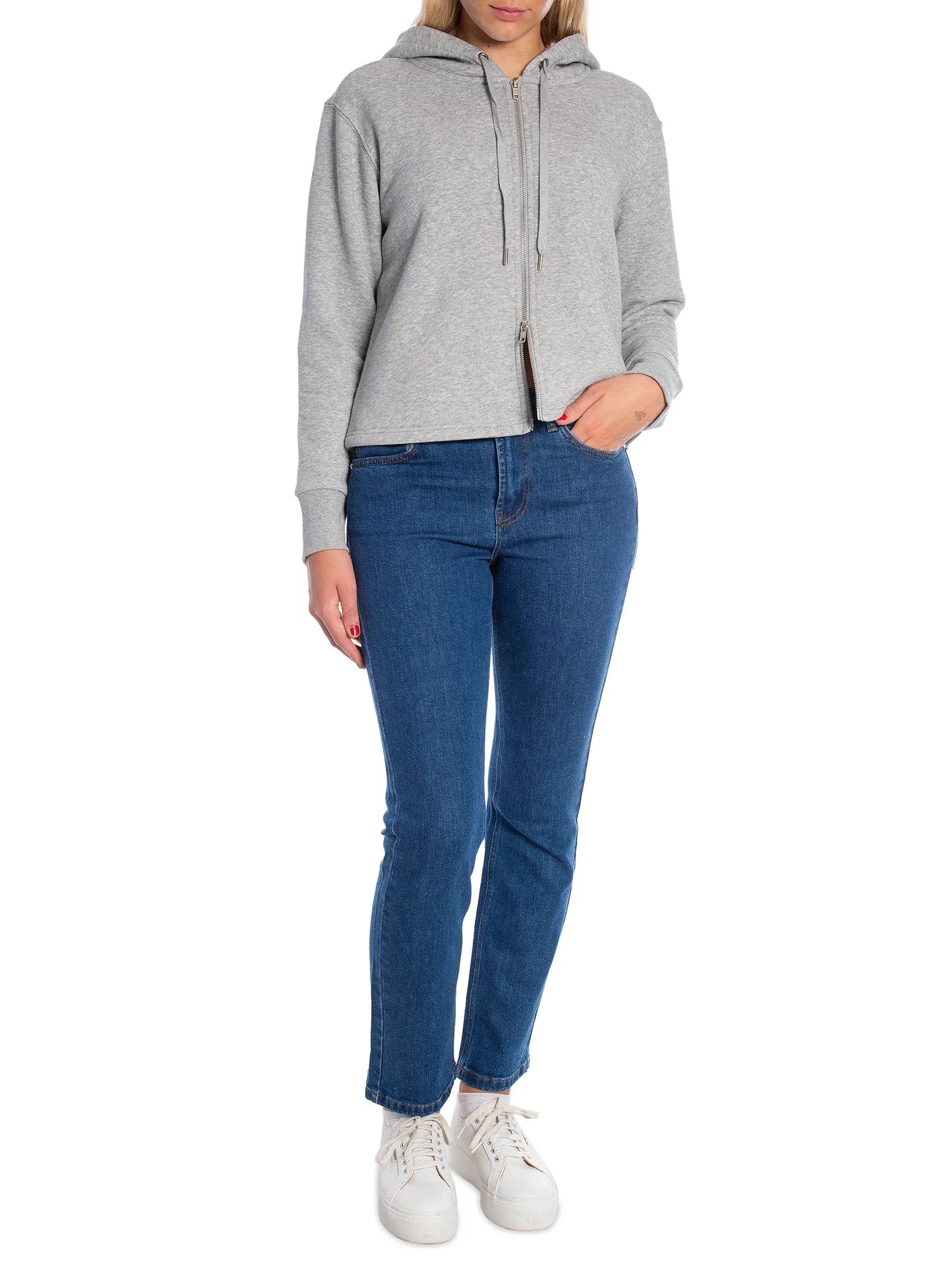 LEVETÉ ROOM SWEATER NUKA 9 LIGHT GREY MEL