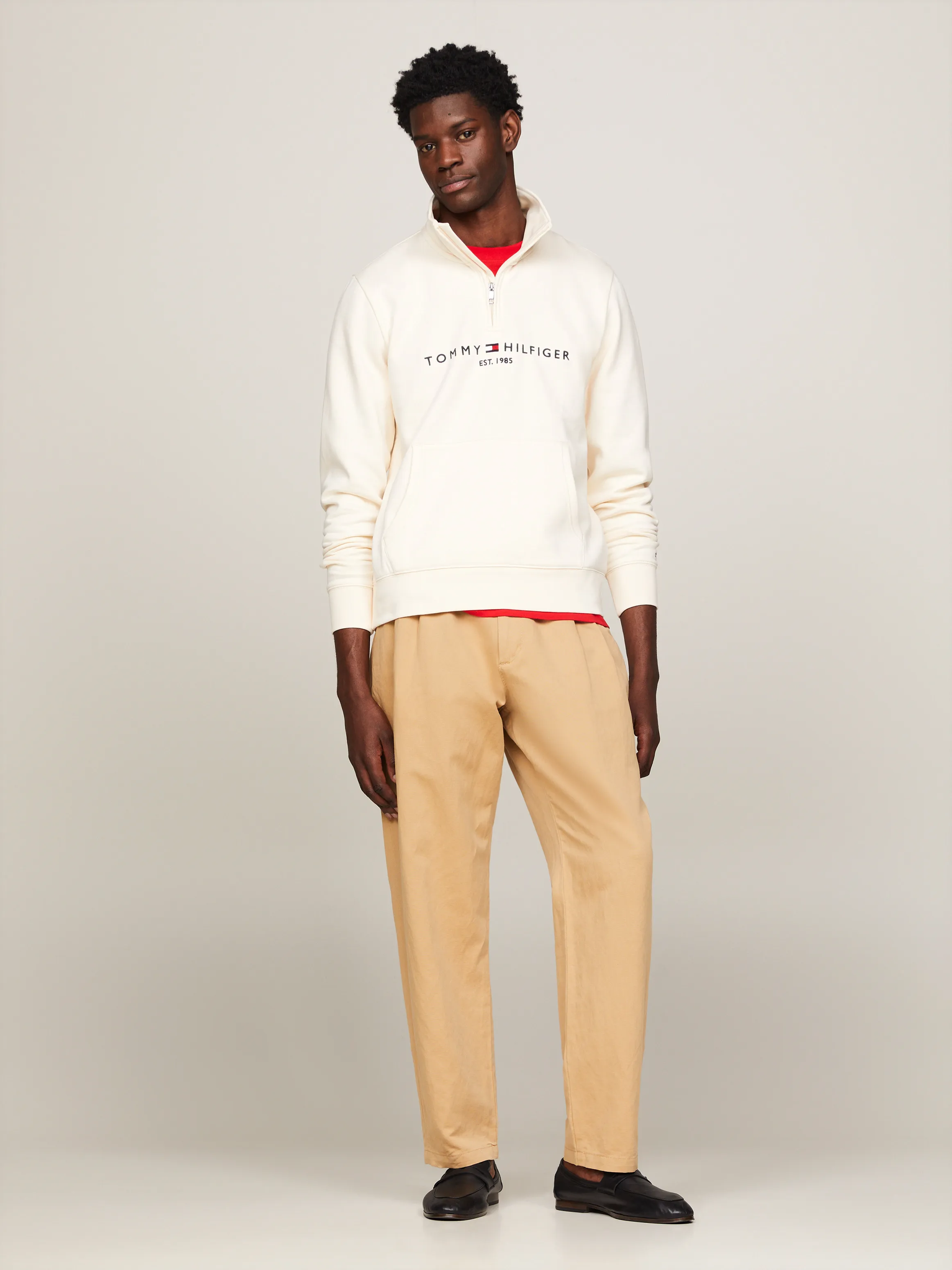 Logo Mock Turtleneck Half-Zip Sweatshirt | Sweatshirts & Hoodies | Tommy Hilfiger