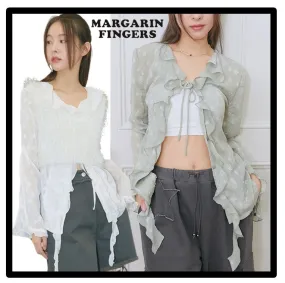 Margarin Fingers  |Casual Style Logo Shirts & Blouses