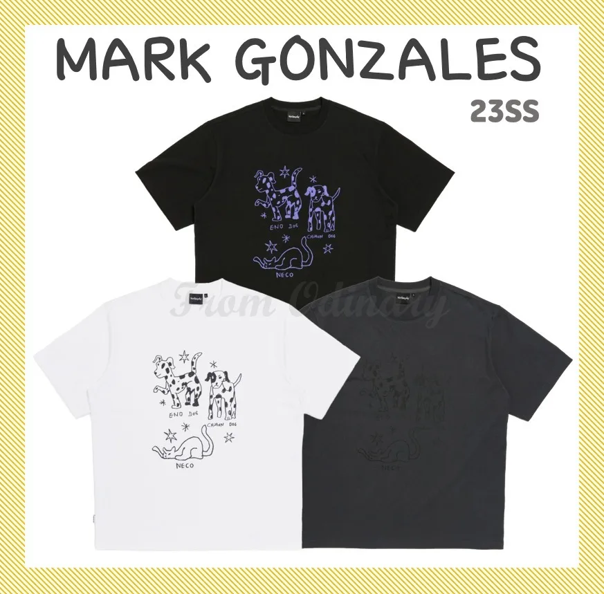 Mark Gonzales  |Unisex Street Style Short Sleeves Logo T-Shirts