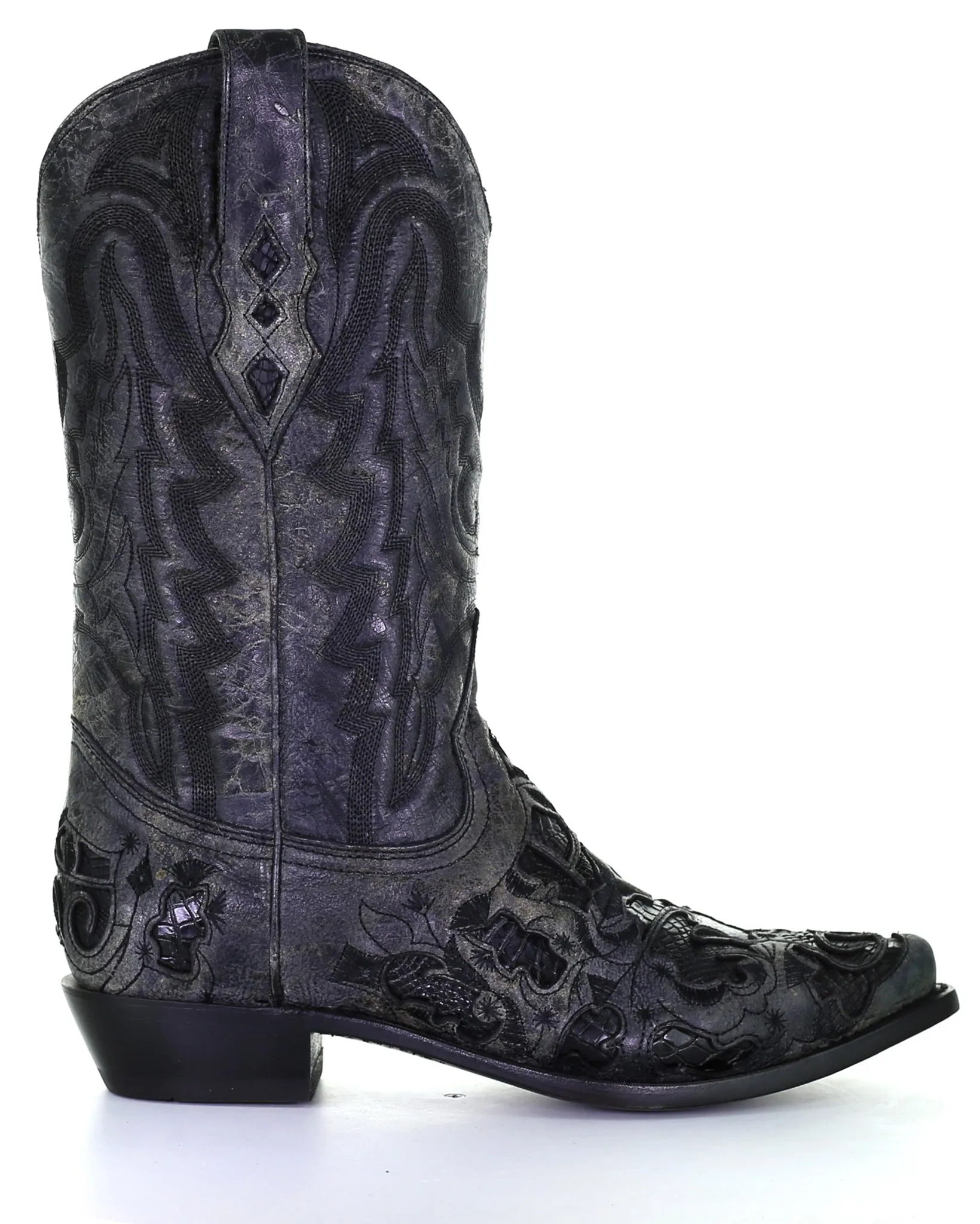 Men's Alligator Inlay Western Boots