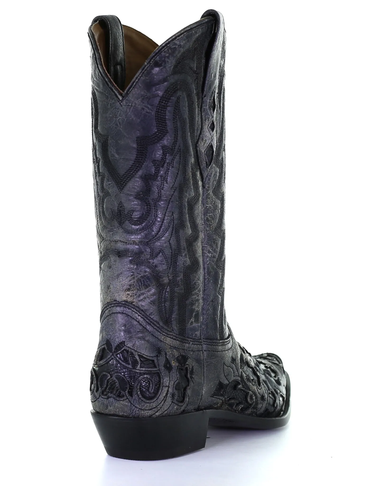 Men's Alligator Inlay Western Boots