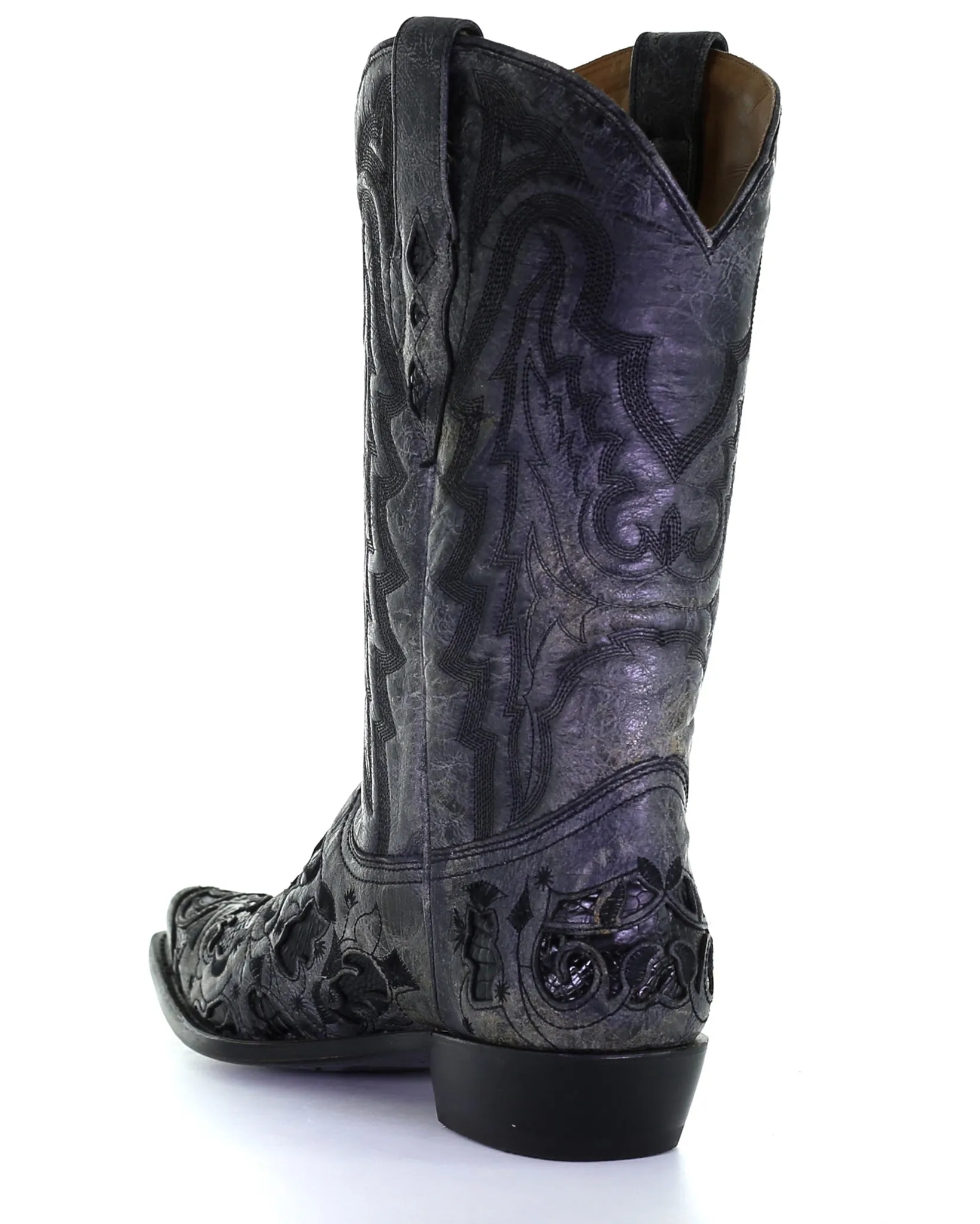 Men's Alligator Inlay Western Boots