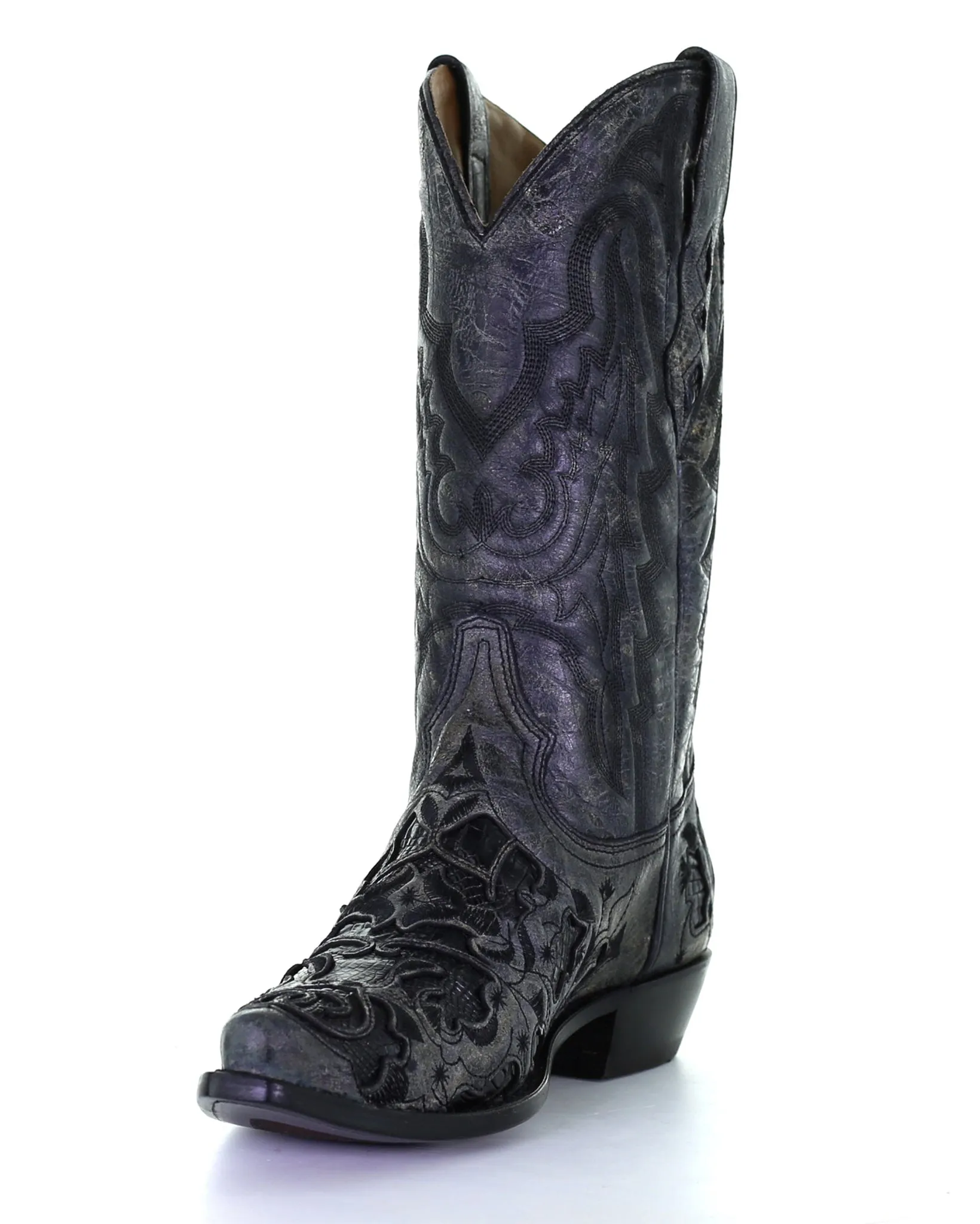 Men's Alligator Inlay Western Boots