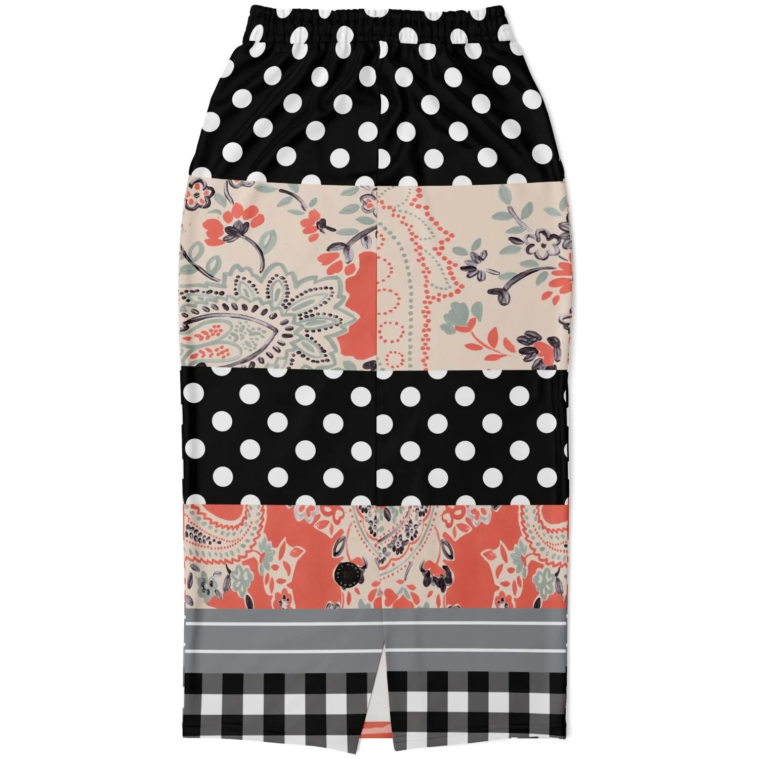 Mint Julep Black Eco-Poly Long Pocket Skirt