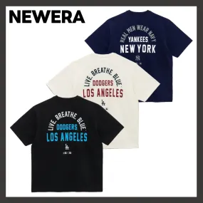 New Era  |Unisex Street Style Short Sleeves Oversized Logo T-Shirts