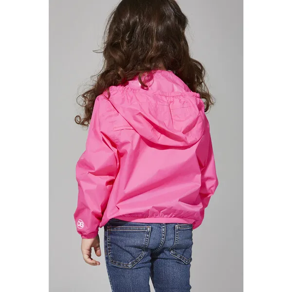 O8 Lifestyle Sam Packable Rain Jacket, Pink Fluo