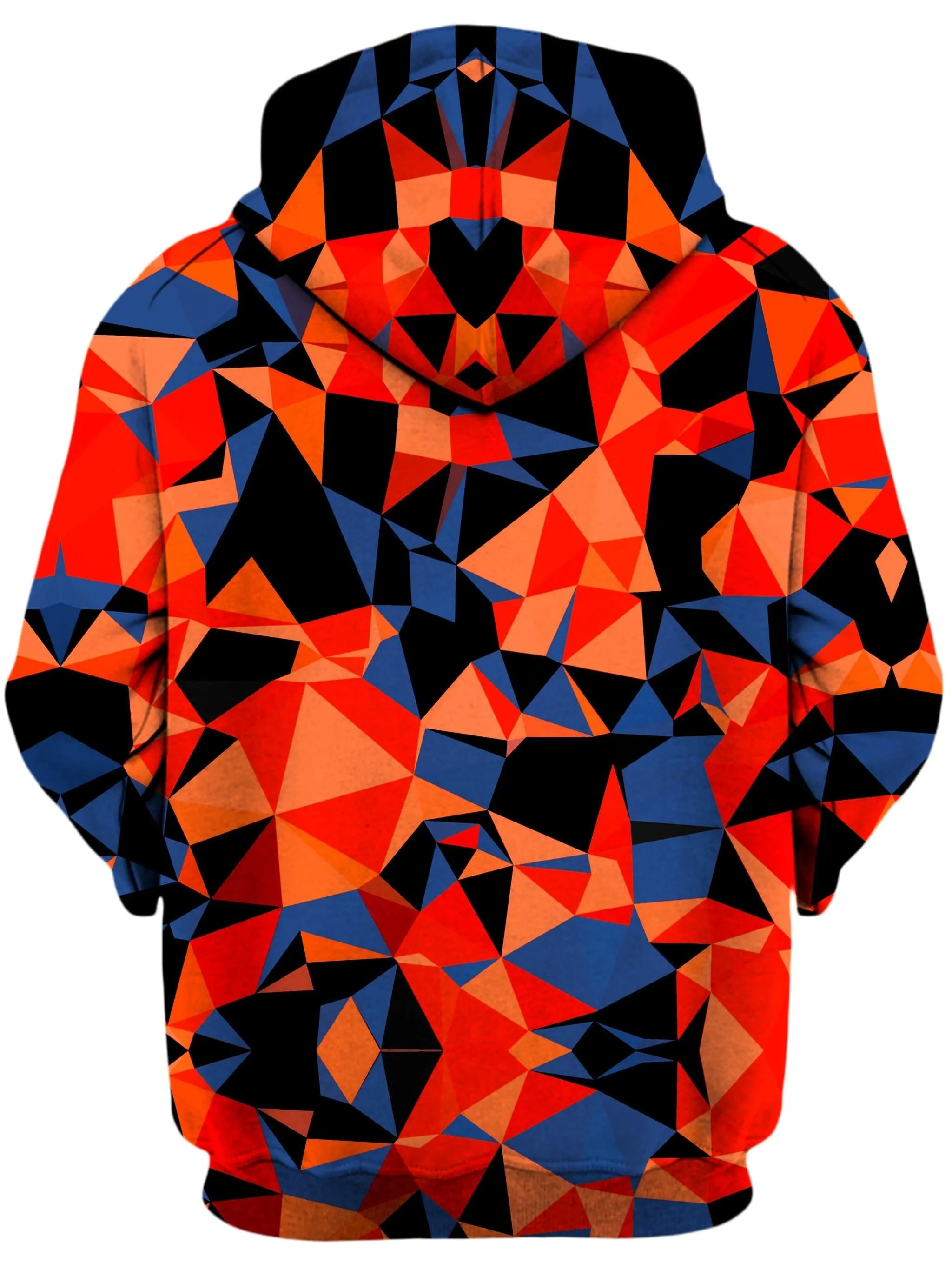 Orange and Black Geo Unisex Zip-Up Hoodie (Clearance)