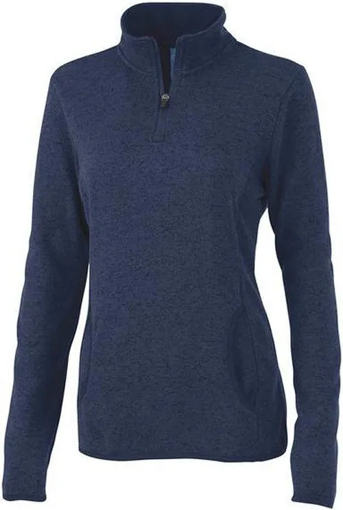 OUTLET-Charles River Ladies Heathered Fleece Pullover