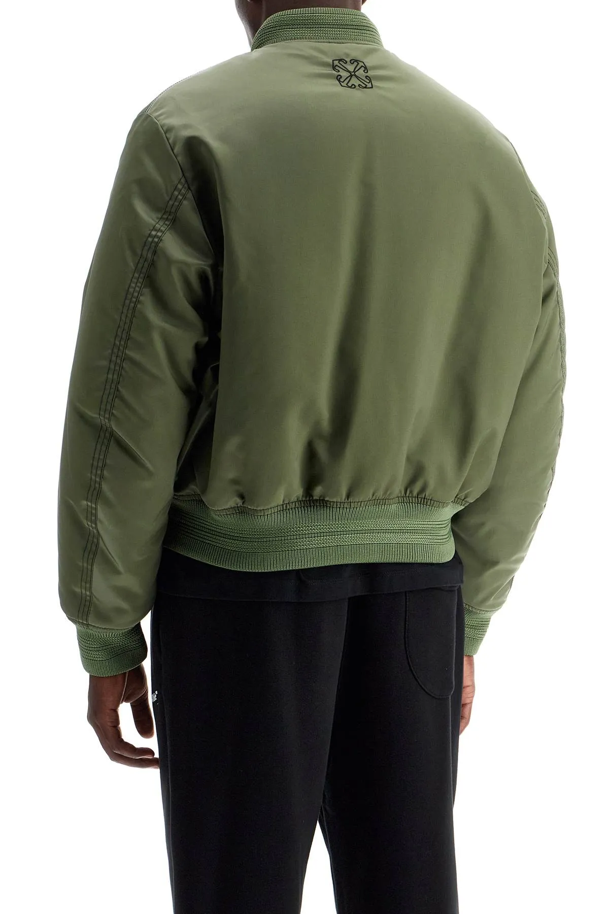 padded nylon bomber jacket