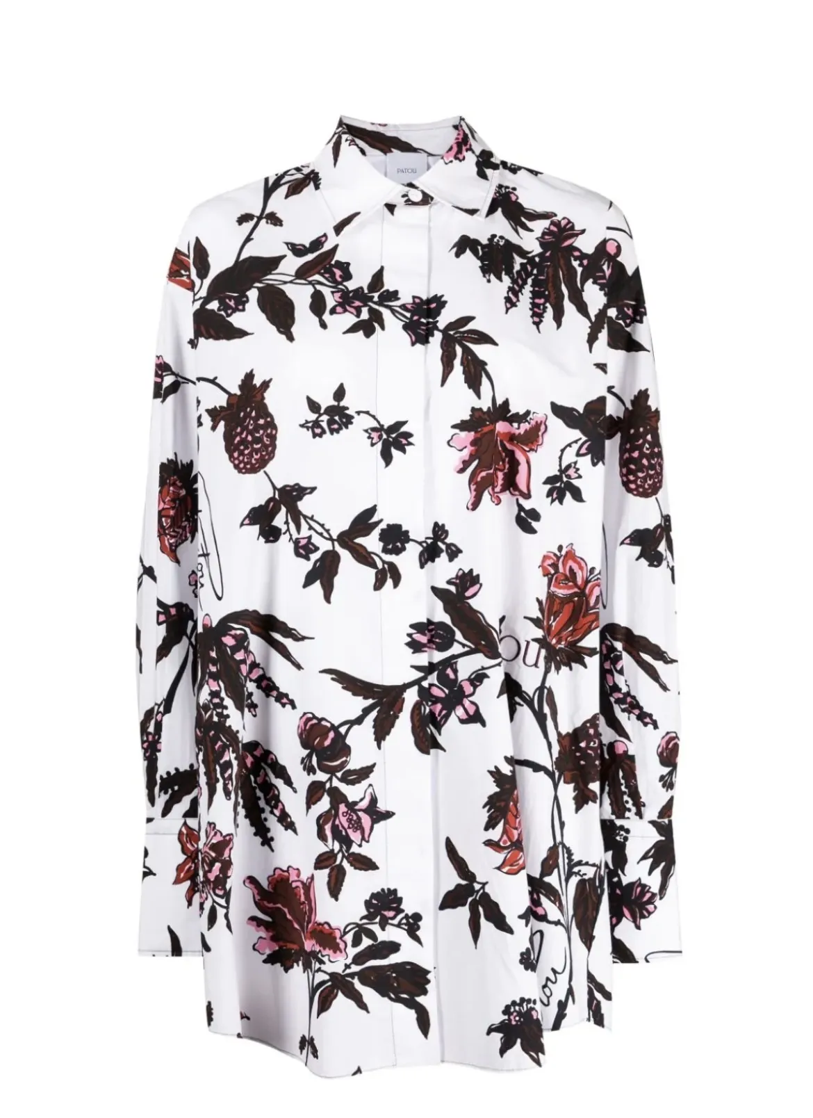 PATOU  |Flower Patterns Tropical Patterns Casual Style Long Sleeves