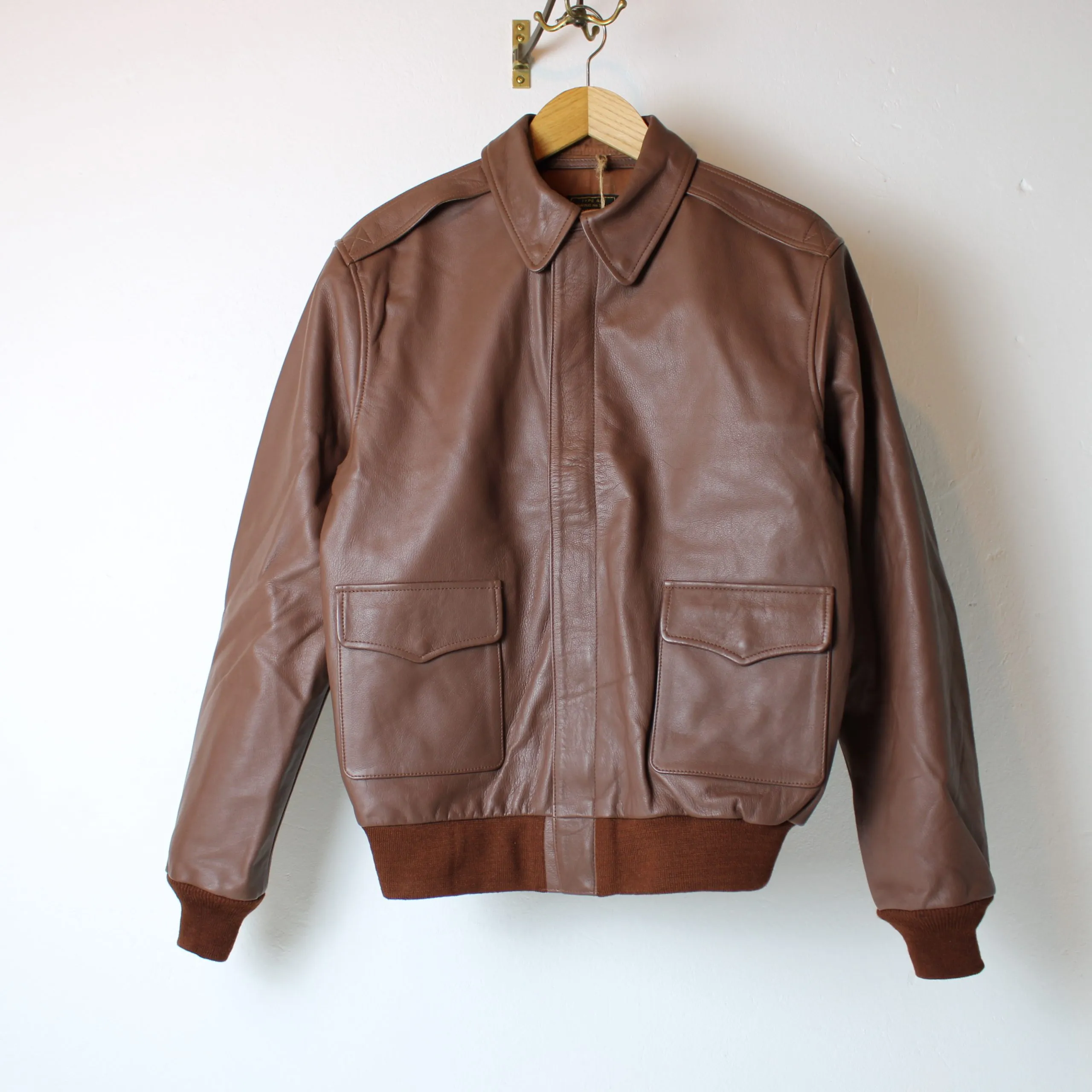 Perry A-2 Flight Jacket – Size 44 - Russet Horsehide - AVI LEATHER