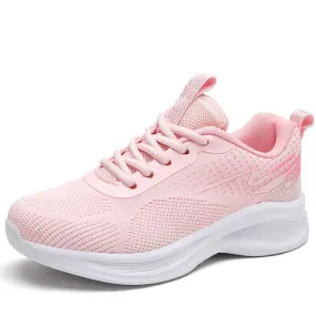 Pink flyknit pattern stripe & print shoe sneaker