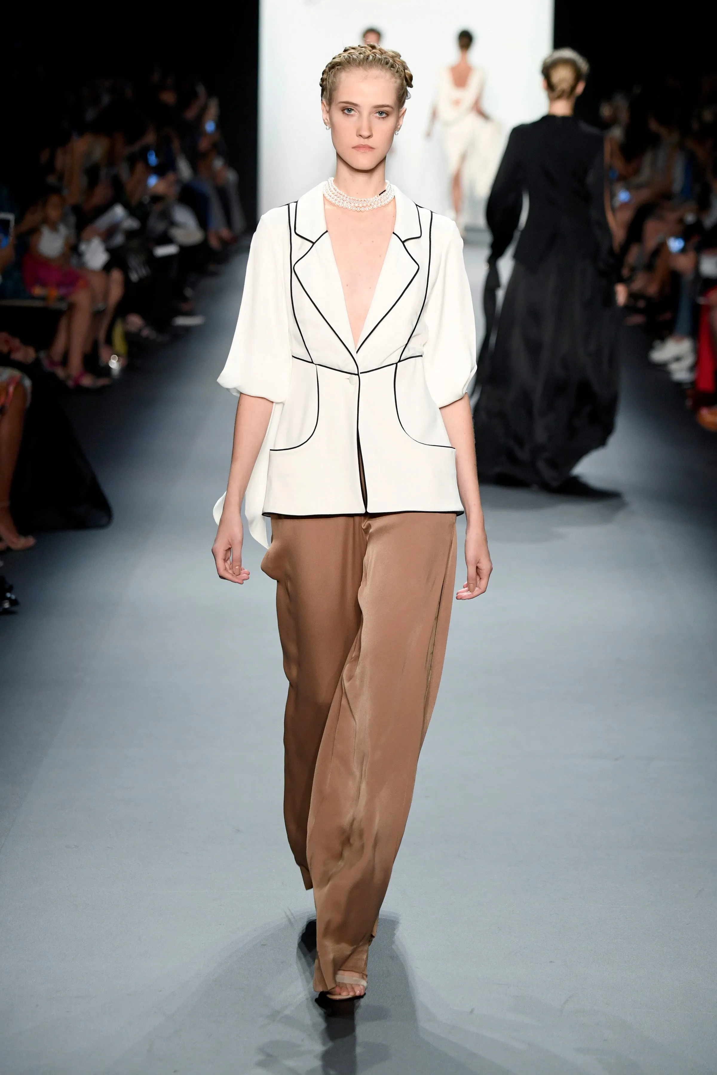 Piping Detailed Jacket and Satin Pant