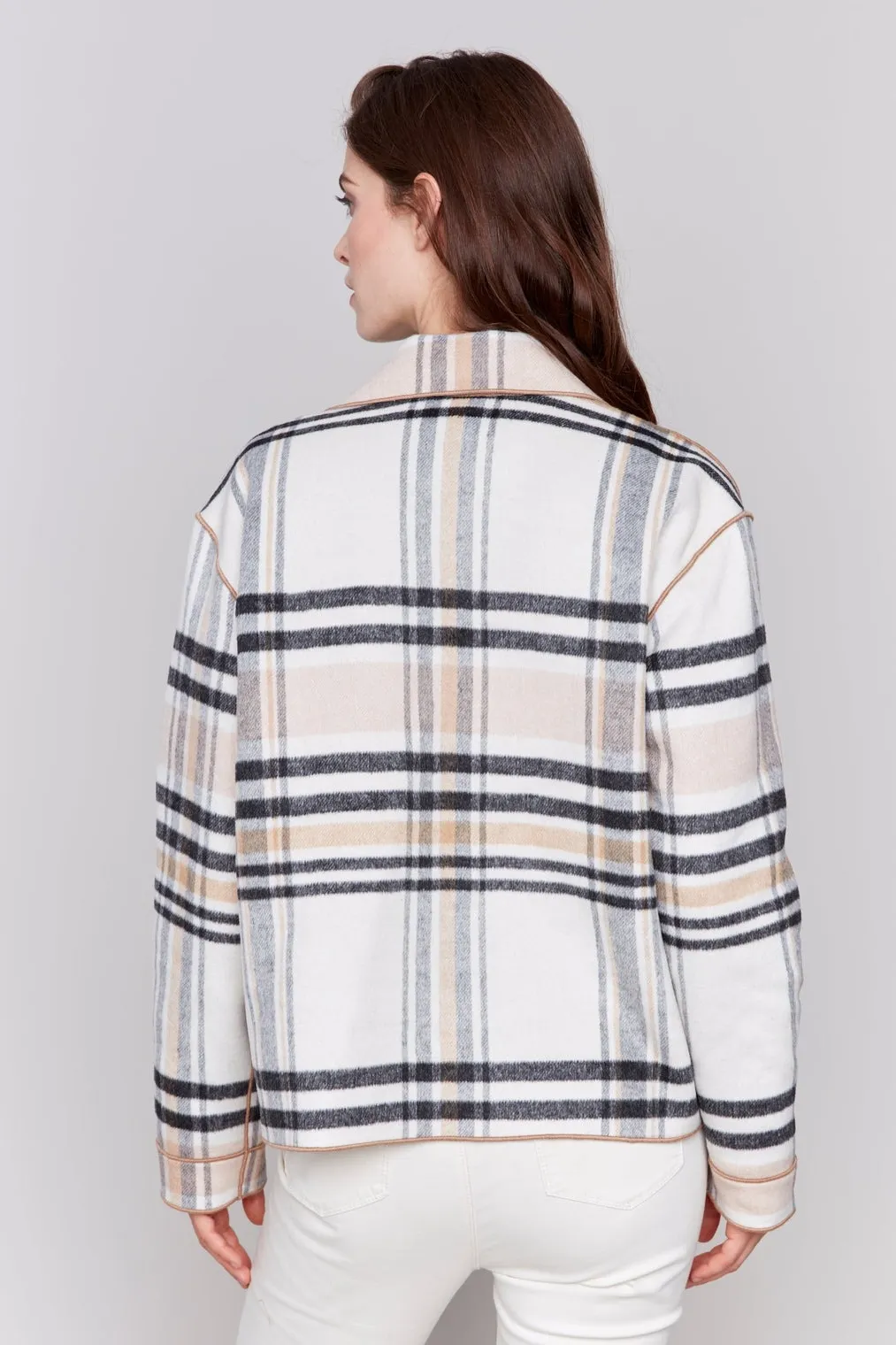 Plaid Reversible Short Jacket