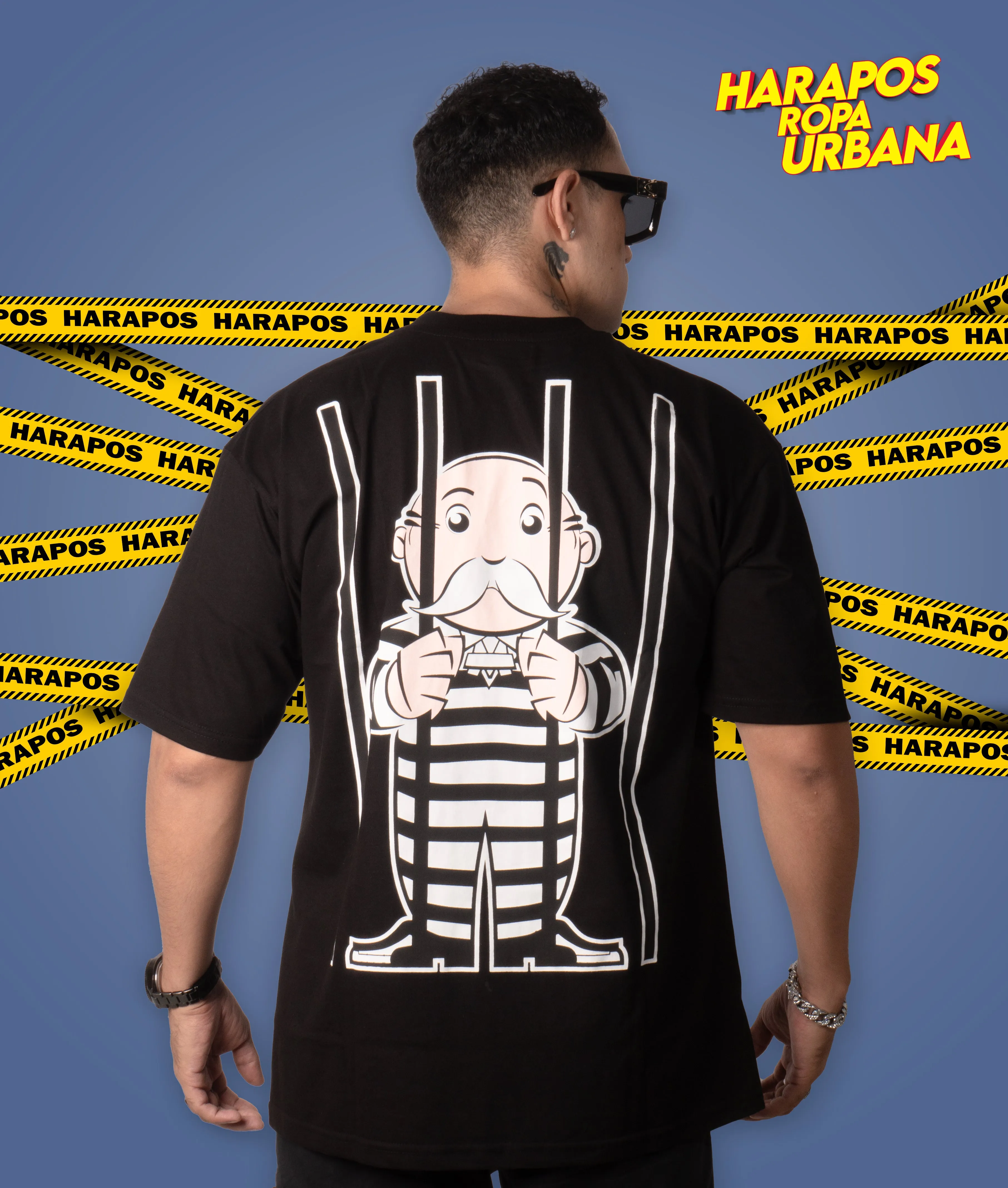 Polera Monopoly Oversize negra