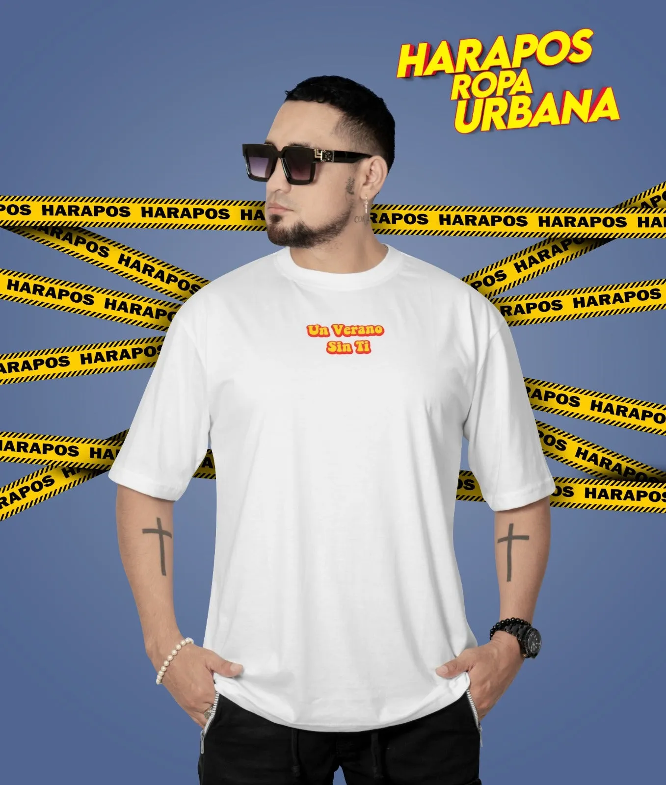 Polera oversize bad bunny verano sin ti Blanca