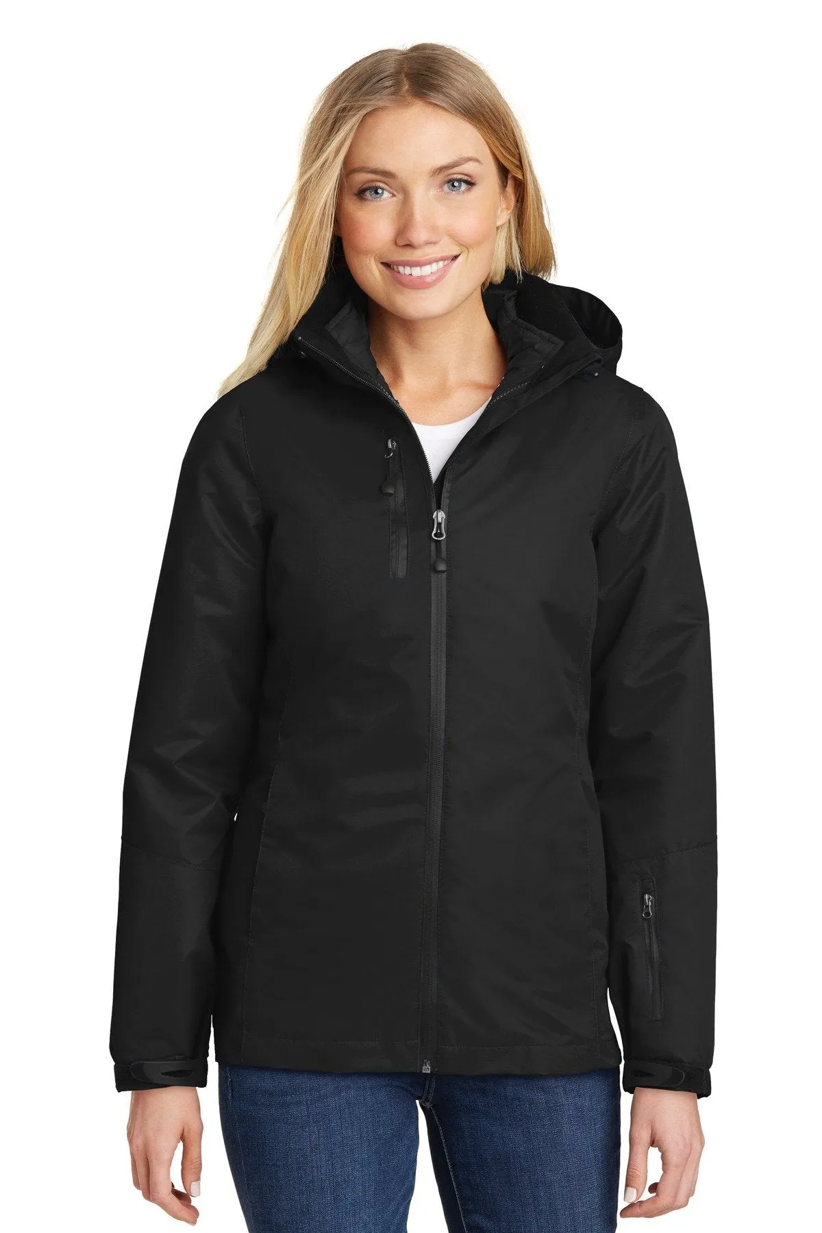 Port Authority Ladies Vortex Waterproof 3-in-1 Jacket L332 Black/ Black