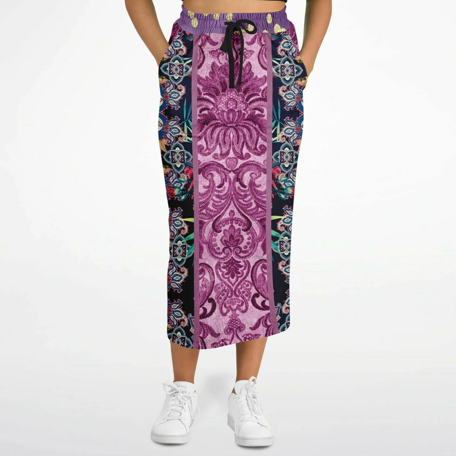 Purple Jamboree Eco-Poly Long Pocket Skirt